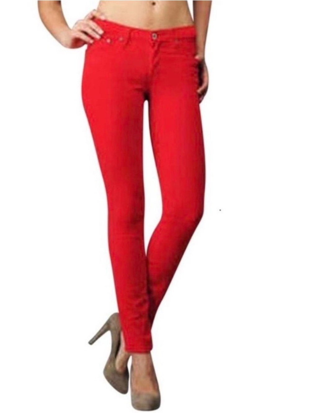 AG Adriano Goldschmied Red/Orange Leggings NWOT Sz 27